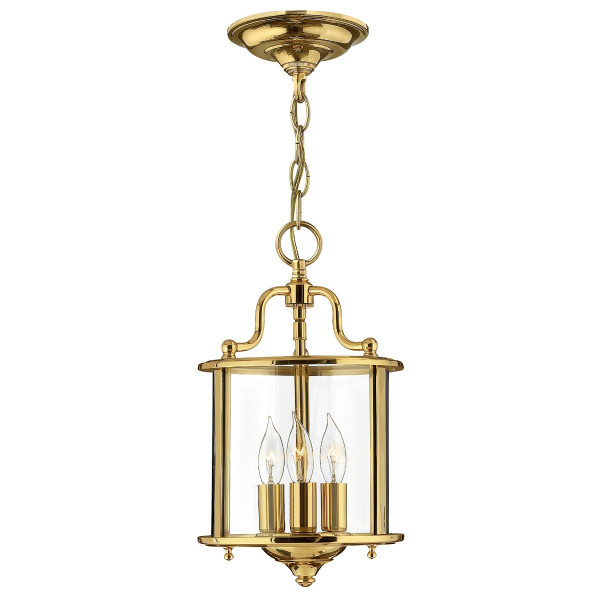 Lampa sufitowa polerowany mosiądz Gentry 3xE14x60W wym: 32x20x20 cm Hinkley 905211