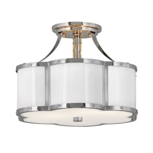 Lampa sufitowa polerowany nikiel Chance 2xE27x60W Quintiesse 863692 Lampa sufitowa polerowany nikiel Chance 2xE27x60W Quintiesse 863692