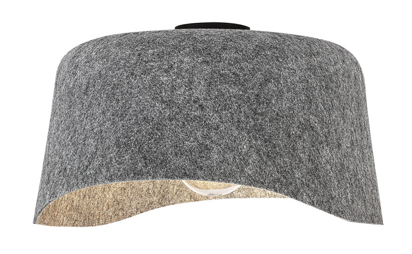 Lampa sufitowa popielato-czarna FARELIA 1xE27x10W wym: 24x40x40 cm Rabalux 859283
