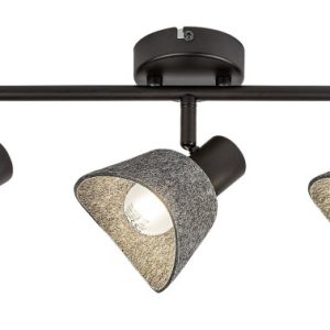 Lampa sufitowa popielato-czarna FARELIA 3xE14x10W wym: 21x45x11 cm Rabalux 863676 Lampa sufitowa popielato-czarna FARELIA 3xE14x10W wym: 21x45x11 cm Rabalux 863676