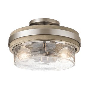 Lampa sufitowa postarzana antyczna szarość Grand Bank 2xE27x60W Kichler 860683 Lampa sufitowa postarzana antyczna szarość Grand Bank 2xE27x60W Kichler 860683