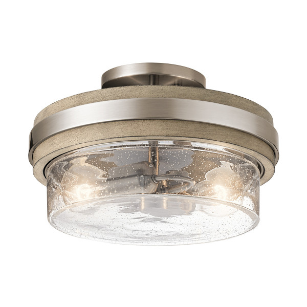 Lampa sufitowa postarzana antyczna szarość Grand Bank 2xE27x60W Kichler 860683
