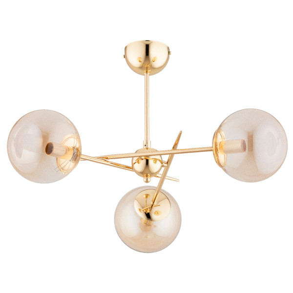 Lampa sufitowa PRIMERY złoto-bursztynowy 3xE14x10W IP20 Alfa 942389