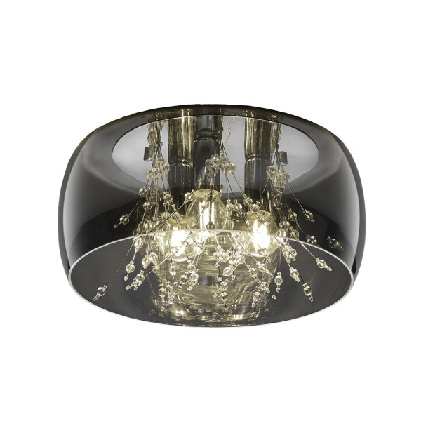 Lampa sufitowa przezroczysto-chromowana CRYSTEL 3xE14x28W Trio 863751