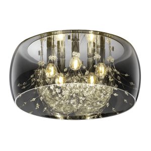 Lampa sufitowa przezroczysto-chromowana CRYSTEL 5xE14x28W Trio 860582 Lampa sufitowa przezroczysto-chromowana CRYSTEL 5xE14x28W Trio 860582