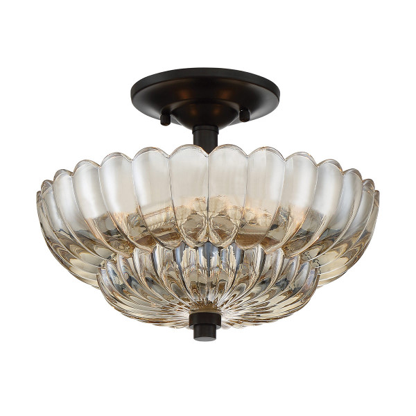 Lampa sufitowa przezroczysto-kakaowy brąz WHITECAP 3xE14x40W Quoizel 860278