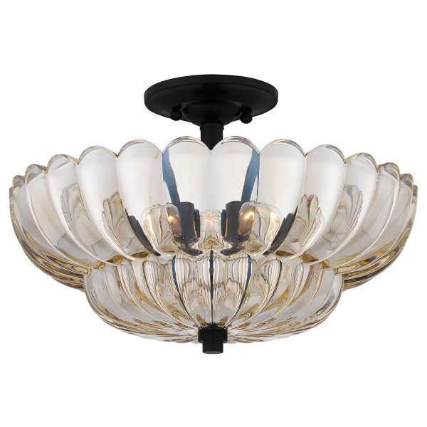 Lampa sufitowa przezroczysto-kakaowy brąz WHITECAP 4xE14x40W Quoizel 859254