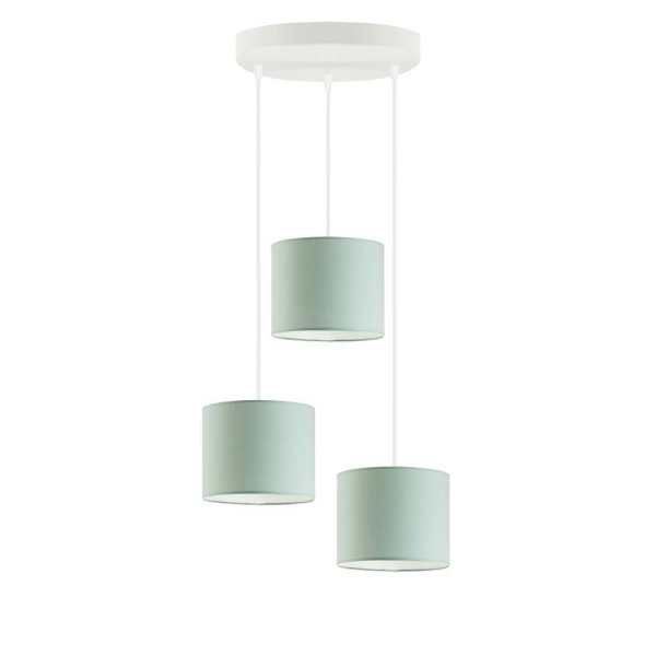 Lampa sufitowa PUEBLO 3 punkty Biały/ Miętowy 963813