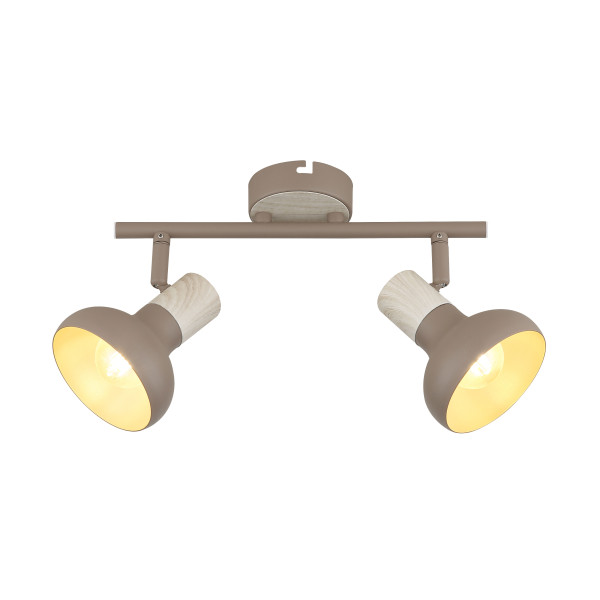 Lampa sufitowa Puerto efekt drewna brązowa 2xE14x40W IP20 Candellux 1020297