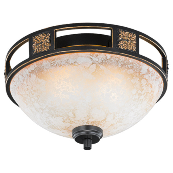 Lampa sufitowa QUINTA miedziano-biała-czarna 2xE27x42W IP20 Trio 942402