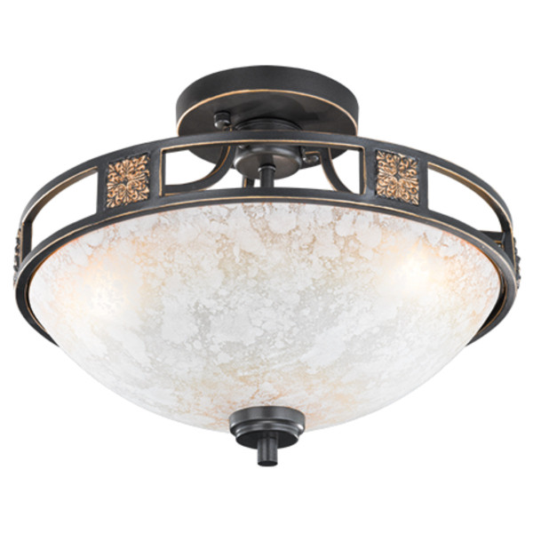 Lampa sufitowa QUINTA miedziano-biała-czarna 3xE27x60W IP20 Trio 942388