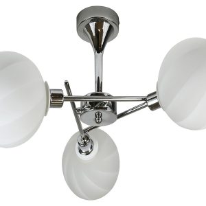 Lampa sufitowa Raul 3-punktowa metalowa srebrna 195392 Lampa sufitowa Raul 3-punktowa metalowa srebrna 195392