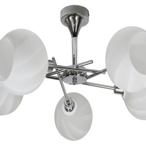 Lampa sufitowa Raul 5-punktowa metalowa srebrna 195393 Lampa sufitowa Raul 5-punktowa metalowa srebrna 195393