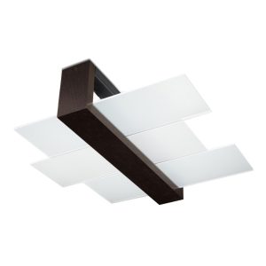 Lampa sufitowa REBIRD wenge-biała 2xE27x60W wym:12x43x43cm IP20 Pure Lume 1020251 Lampa sufitowa REBIRD wenge-biała 2xE27x60W wym:12x43x43cm IP20 Pure Lume 1020251