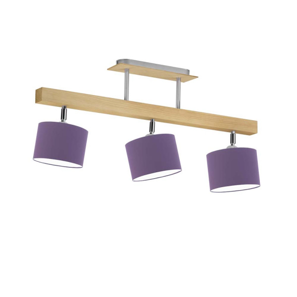 Lampa sufitowa regulowana HOLLYWOOD Dąb - Fioletowy 962286