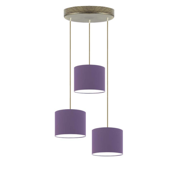 Lampa sufitowa regulowana PUEBLO Stare złoto/ Fioletowy 949452