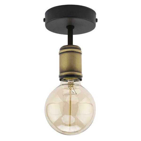 Lampa sufitowa RETRO czarny-patyna metal E27 16 cm 1068312