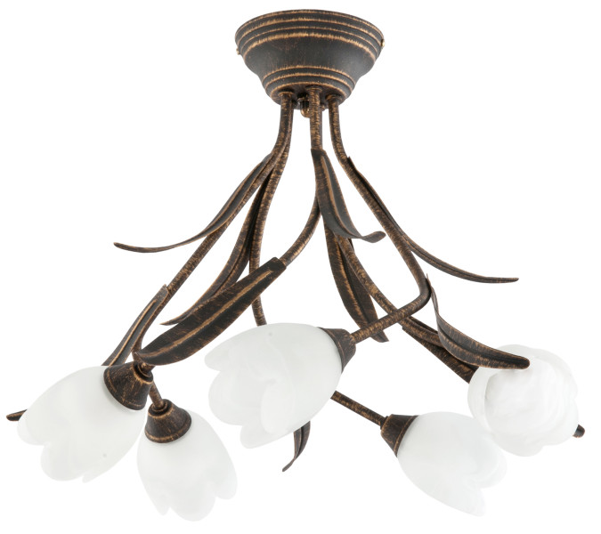 Lampa sufitowa retro vintage EDYLIT 5xE14 MARKOS LATTE 10-740 1048122
