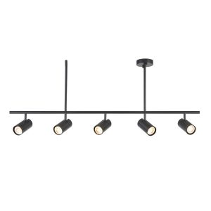 Lampa sufitowa REZ czarna matowa 5xGU10x7W wym:41,3×110,5x20cm IP20 Endon 1020262 Lampa sufitowa REZ czarna matowa 5xGU10x7W wym:41,3×110,5x20cm IP20 Endon 1020262