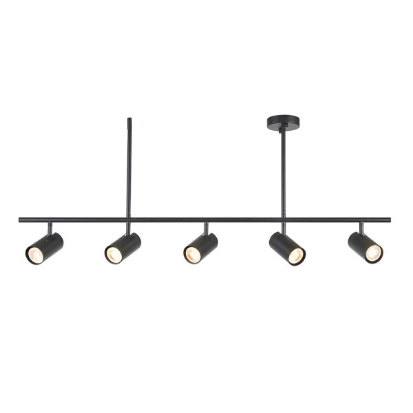 Lampa sufitowa REZ czarna matowa 5xGU10x7W wym:41,3x110,5x20cm IP20 Endon 1020262