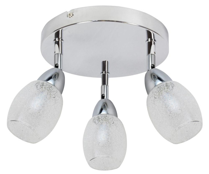 Lampa sufitowa RICO chromowana przezroczysta LED 3x6W 3000K 900lm Candellux 864202