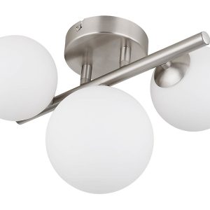 Lampa sufitowa Riha 3-punktowa metalowa srebrna 134647 Lampa sufitowa Riha 3-punktowa metalowa srebrna 134647