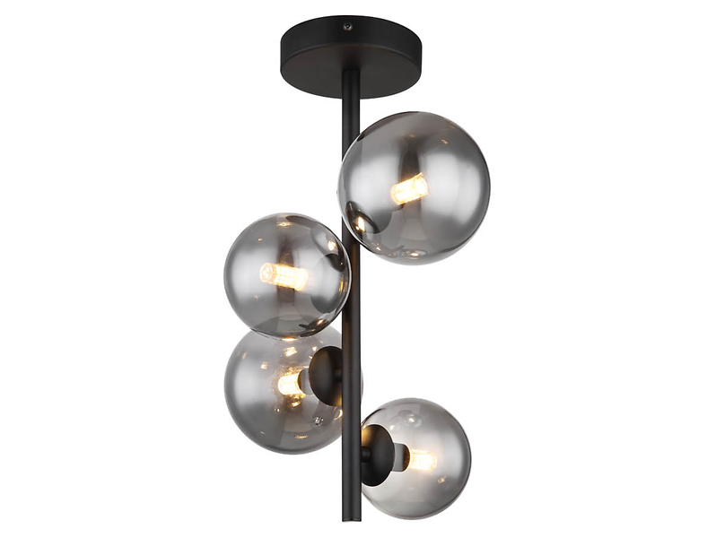 Lampa sufitowa Riha LED 4-punktowa szklana czarna 132930