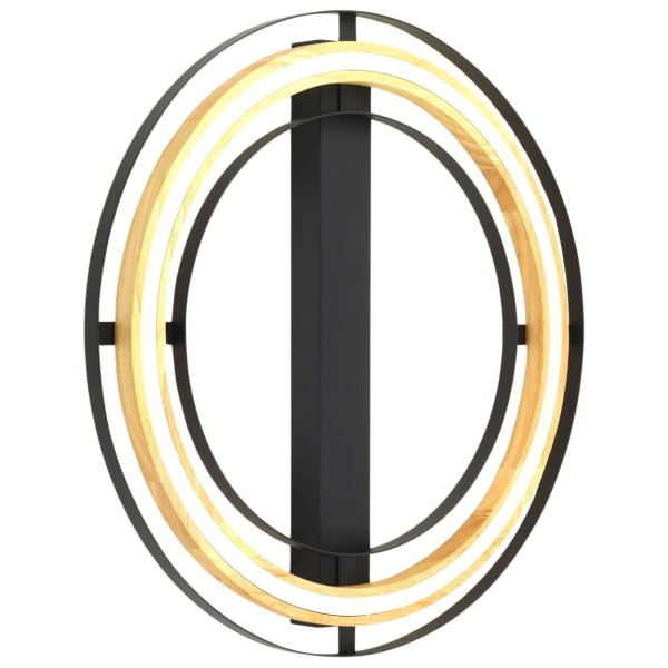 Lampa sufitowa RIL biały-czarny-dąb metal LED 56,4 cm 1068319