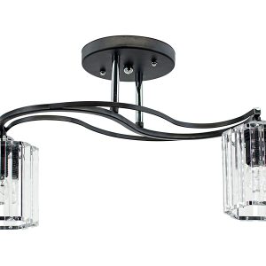 Lampa sufitowa Ritmo 2-punktowa metalowa czarna 1077798 Lampa sufitowa Ritmo 2-punktowa metalowa czarna 1077798