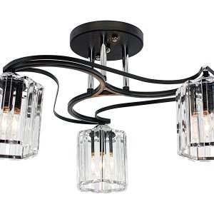 Lampa sufitowa Ritmo 3-punktowa metalowa czarna 1077888 Lampa sufitowa Ritmo 3-punktowa metalowa czarna 1077888