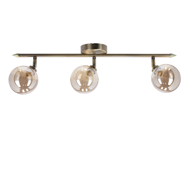 Lampa sufitowa Rodia bursztynowe klosze mosiężno-złota 3xG9x40W Candellux 1020358