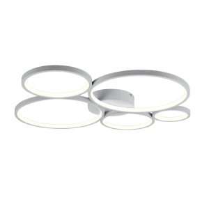Lampa sufitowa RONDO biała LED 5x49W Ciepła biel 5600lm Trio 821491 Lampa sufitowa RONDO biała LED 5x49W Ciepła biel 5600lm Trio 821491
