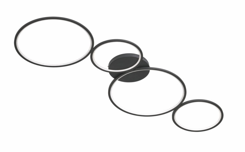 Lampa sufitowa RONDO czarno-biała LED 4x37W Ciepła biel 3300lm Trio 860706