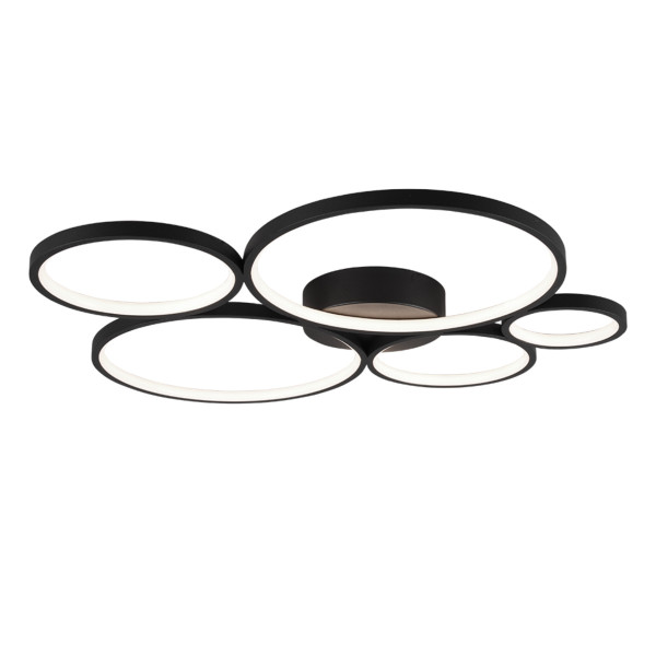 Lampa sufitowa RONDO czarno-biała LED 5x49W Ciepła biel 5600lm Trio 818111