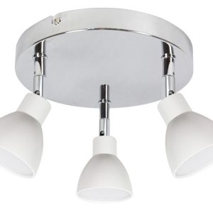 Lampa sufitowa ROY chromowana biała LED 3x5W Ciepła biel 1440lm Candellux 864056 Lampa sufitowa ROY chromowana biała LED 3x5W Ciepła biel 1440lm Candellux 864056