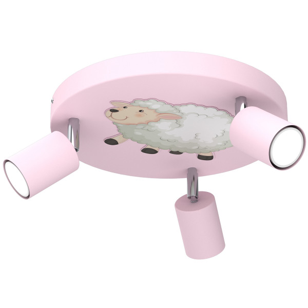 Lampa sufitowa różowo-biała-kremowa Fun 3xGU10x8W Luminex 863577