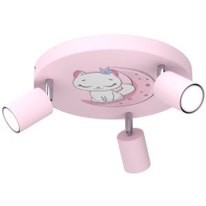 Lampa sufitowa różowo-biała-niebieska Fun 3xGU10x8W Luminex 863566 Lampa sufitowa różowo-biała-niebieska Fun 3xGU10x8W Luminex 863566
