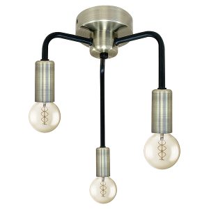 Lampa sufitowa Saga 3-punktowa metalowa czarna 201571 Lampa sufitowa Saga 3-punktowa metalowa czarna 201571