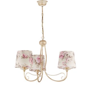 Lampa sufitowa SARA ecru-różowa 3xE27x15W IP20 Jupiter 1004534