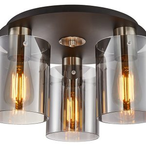Lampa sufitowa Sardo 3-punktowa stalowa srebrna 188679 Lampa sufitowa Sardo 3-punktowa stalowa srebrna 188679