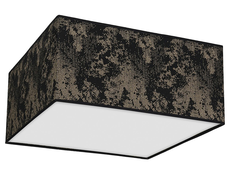 Lampa sufitowa Satino 2-punktowa tkaninowa czarno-złota 45047