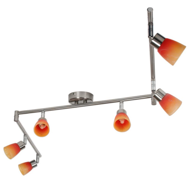 Lampa sufitowa satyno-pomarańczowa DROPS 6xG9x40W Candellux 924270