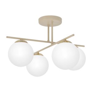 Lampa sufitowa SAVIA mleczne szklane kule beżowa 4xE14x10W IP20 Kaja 942619 Lampa sufitowa SAVIA mleczne szklane kule beżowa 4xE14x10W IP20 Kaja 942619