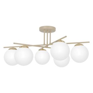 Lampa sufitowa SAVIA mleczne szklane kule beżowa 6xE14x10W IP20 Kaja 942644 Lampa sufitowa SAVIA mleczne szklane kule beżowa 6xE14x10W IP20 Kaja 942644