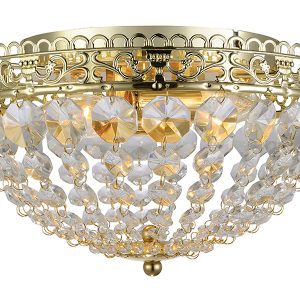 Lampa sufitowa Saxholm 2-punktowa metalowa złota 54838 Lampa sufitowa Saxholm 2-punktowa metalowa złota 54838