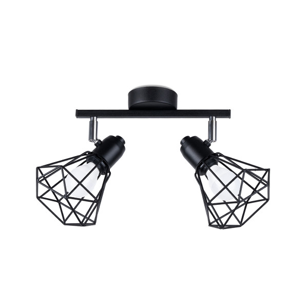 Lampa sufitowa SELARA czarna-chromowana 2xE14x40W IP20 Pure Lume 1020300