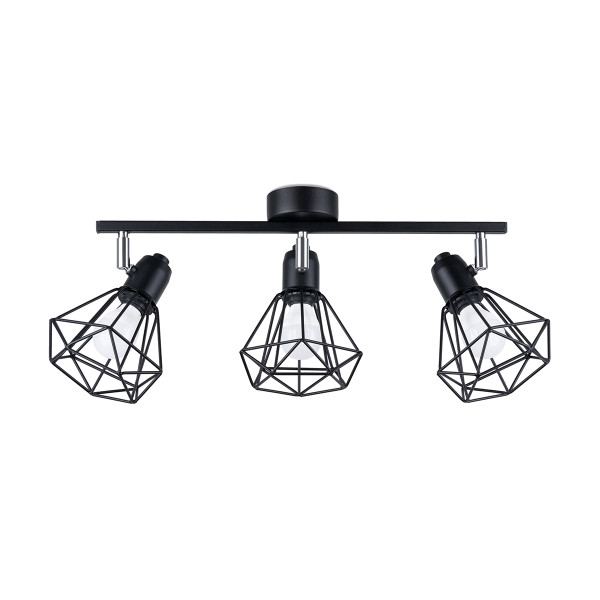 Lampa sufitowa SELARA czarna-chromowana 3xE14x40W IP20 Pure Lume 1020306