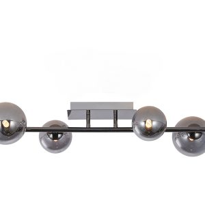 Lampa sufitowa Sevilla 4-punktowa szklana czarny chrom 595254 Lampa sufitowa Sevilla 4-punktowa szklana czarny chrom 595254