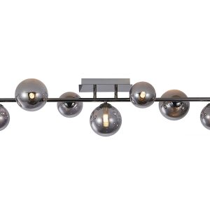 Lampa sufitowa Sevilla 7-punltowa szklana czarny chrom 595506 Lampa sufitowa Sevilla 7-punltowa szklana czarny chrom 595506