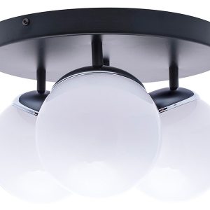 Lampa sufitowa Sfera 3-punktowy szklana biało-czarna 96209 Lampa sufitowa Sfera 3-punktowy szklana biało-czarna 96209